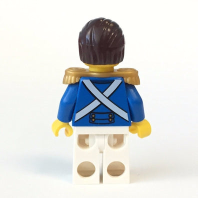 LEGO Minifigure-Bluecoat Sergeant 1 - Brown Mustache and Goatee-Pirates / Pirates III-PI150-Creative Brick Builders
